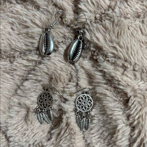 Elegant Silver Dangle Earrings (3 photos/3 pairs)